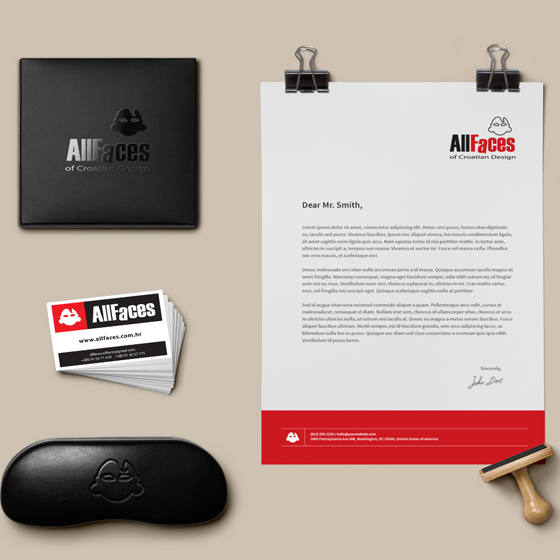3D office wall logo mockup with dark gray wall by GraphicsFamily